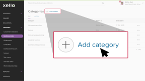 Educator account in Xello on the Advisement notes Categories page. The cursor is clicking Add category.